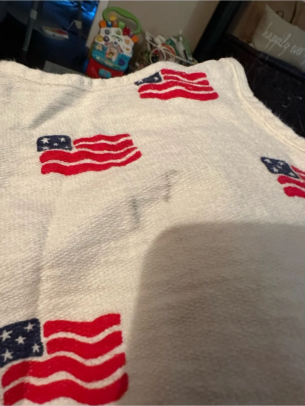 Carter's Red, White & Blue Flag Rompers 12M